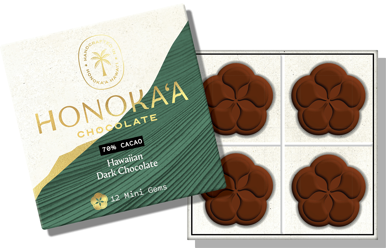 Floral Gem Box: Hawaiian Dark Chocolate
