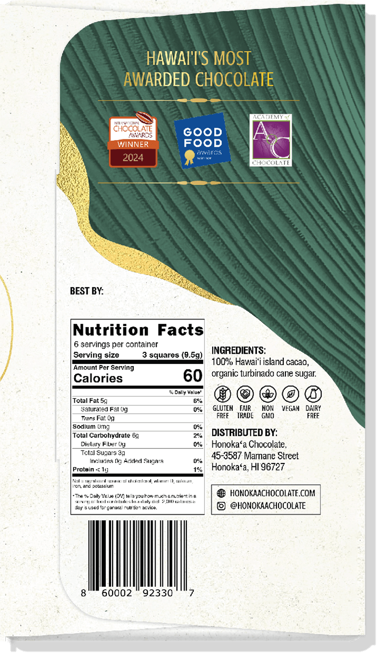 Hawaiian Dark Chocolate 70%