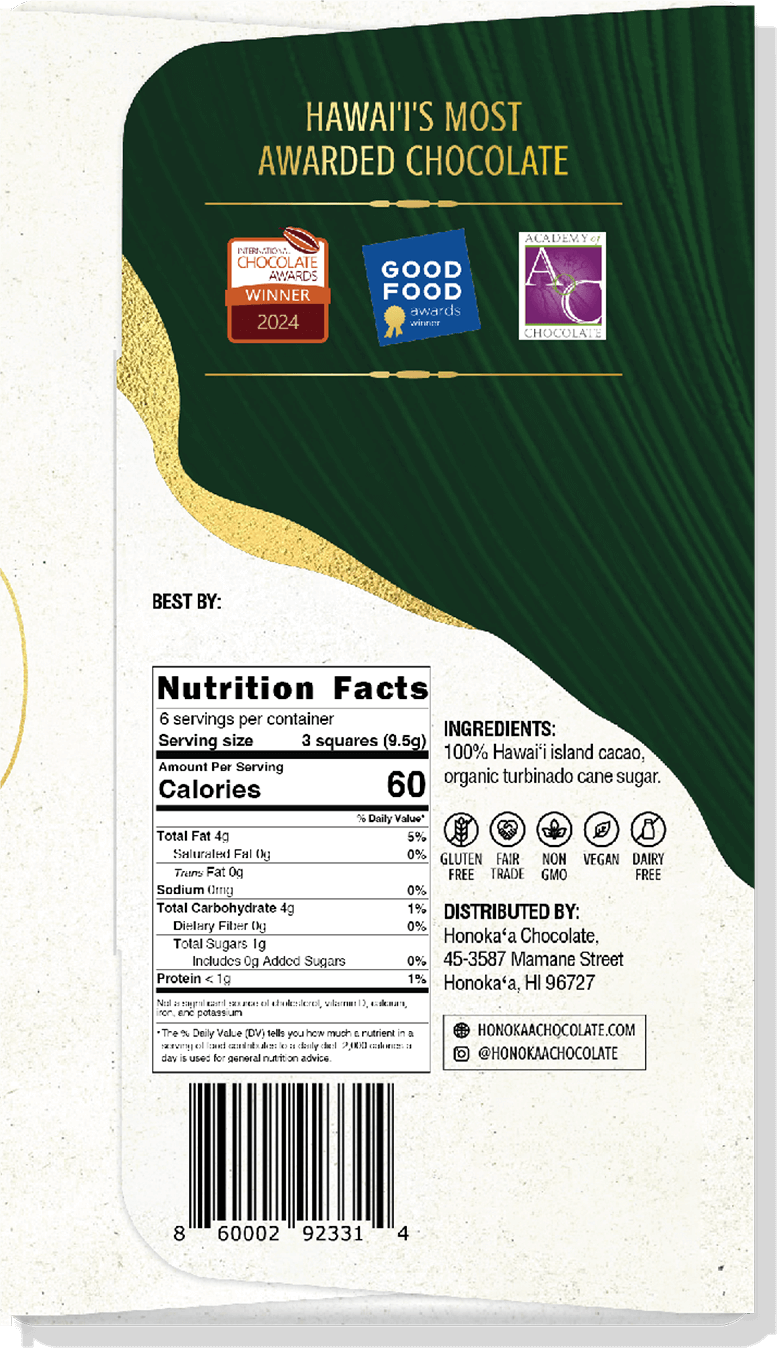 Hawaiian Dark Chocolate 85%