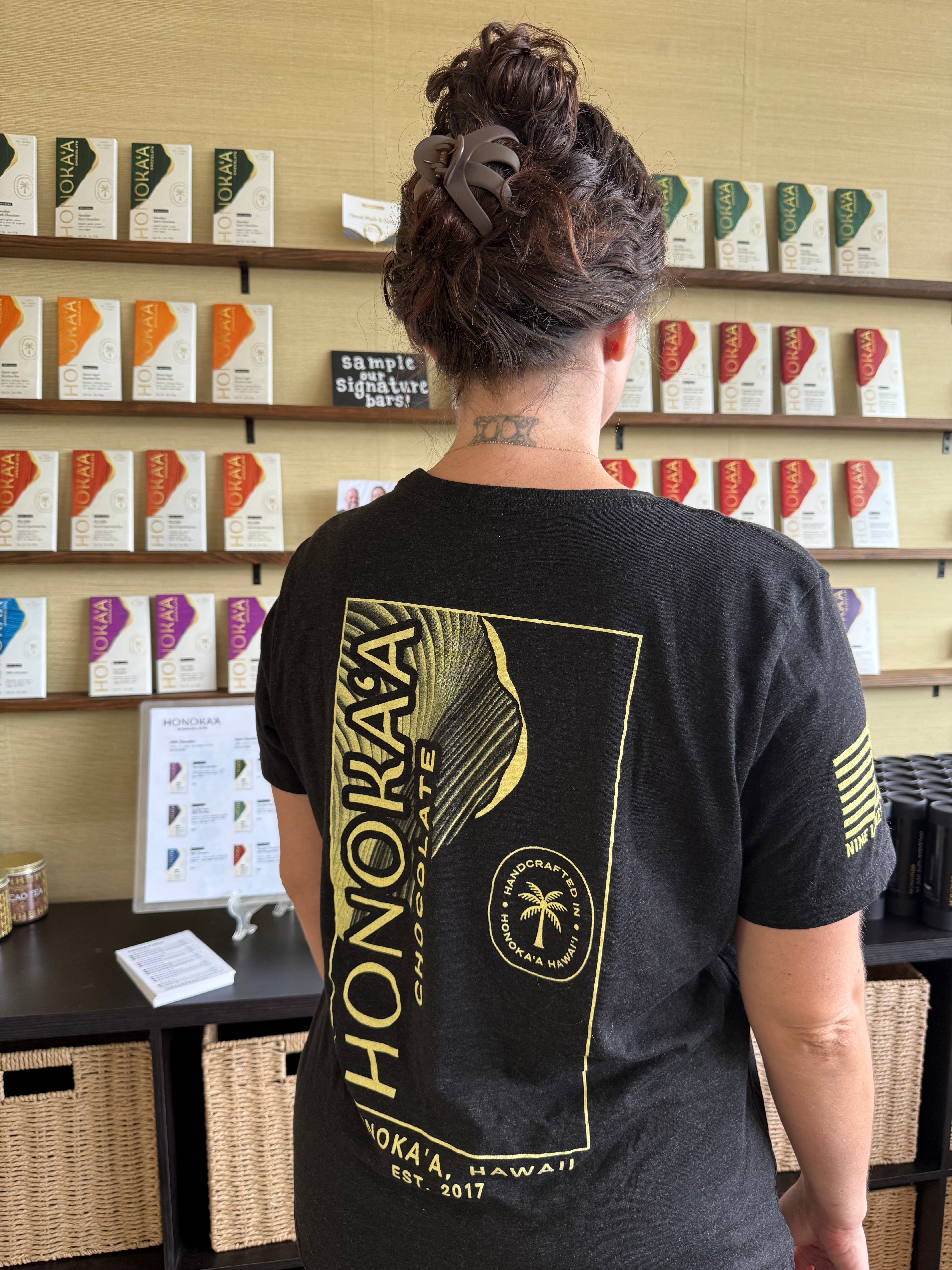 Women's Limited Edition Honokaa Chocolate T-shirts, Gold