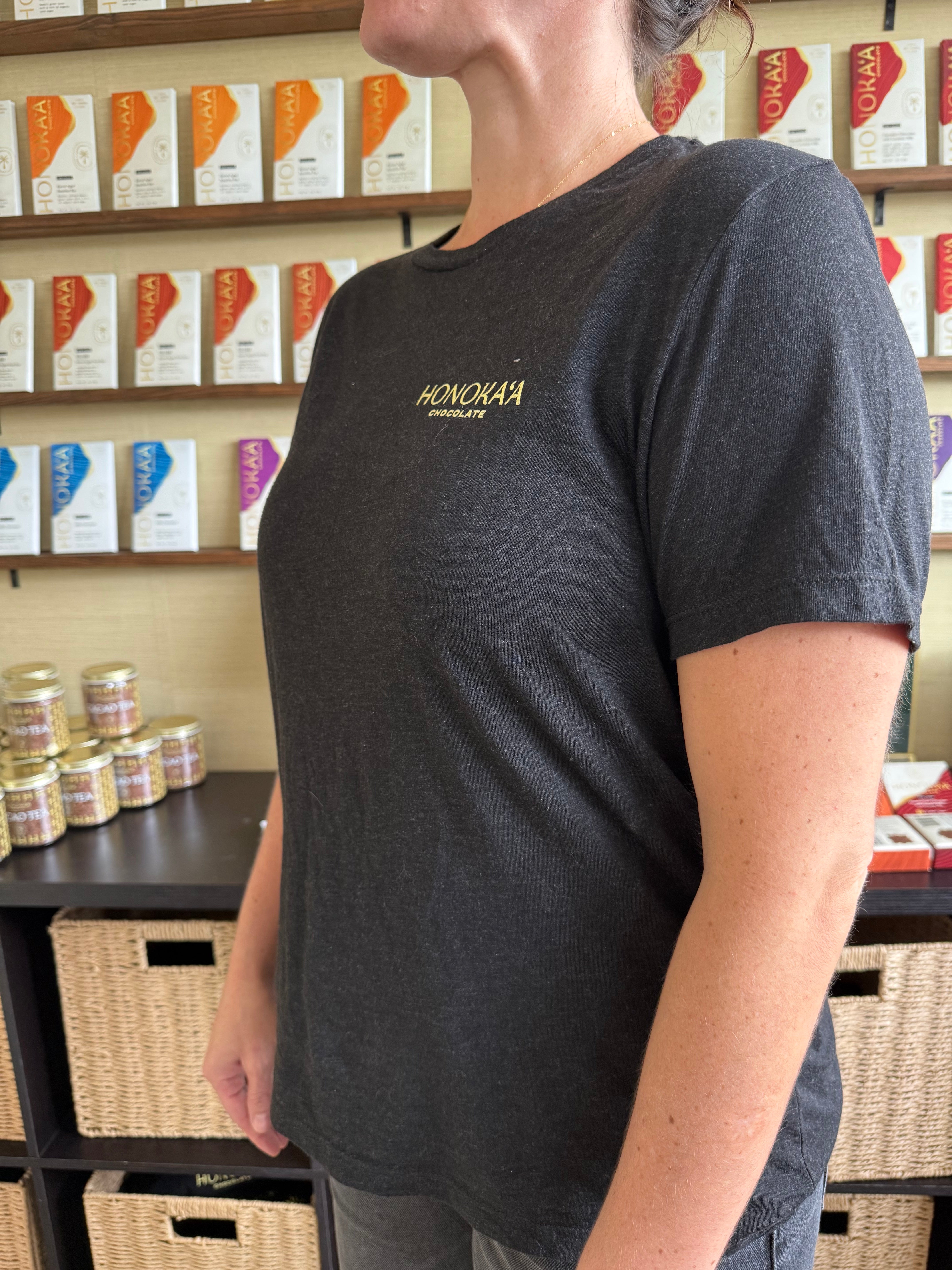 Women's Limited Edition Honokaa Chocolate T-shirts, Gold
