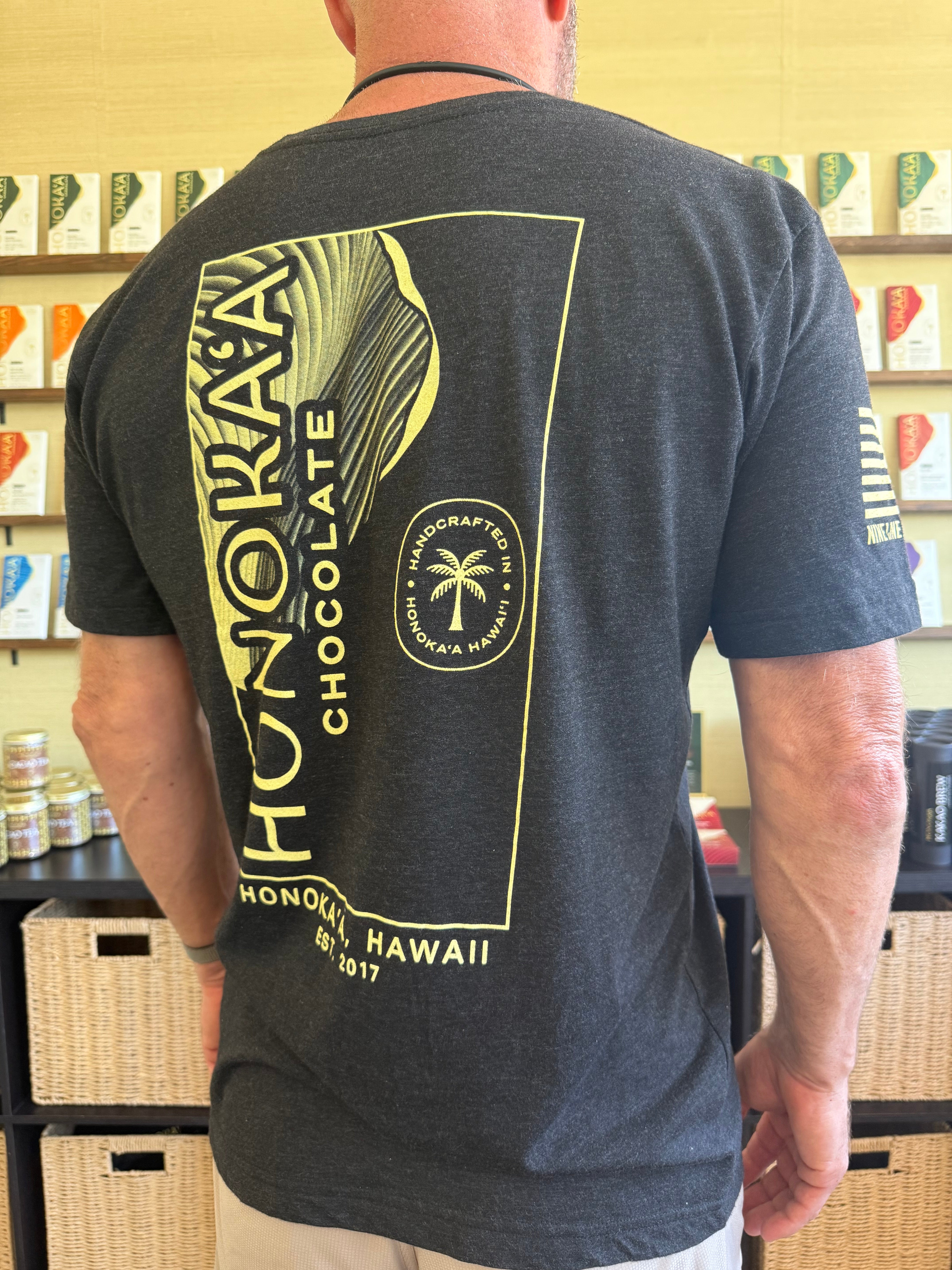 Mens Limited Edition Honokaa Chocolate T-shirt, Gold